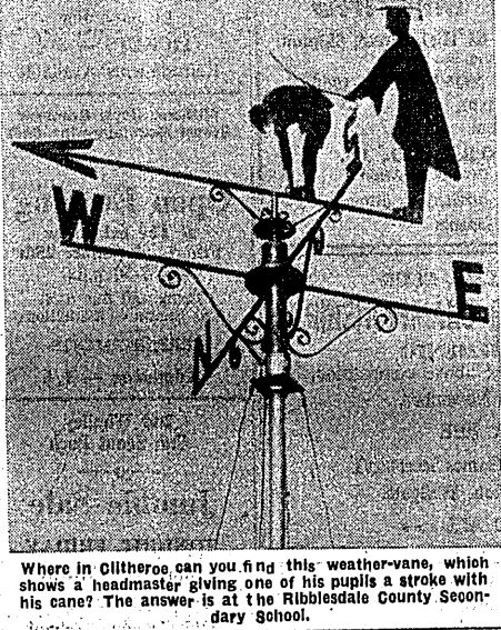 Ribblesdale Sec.Sch. weather vane.